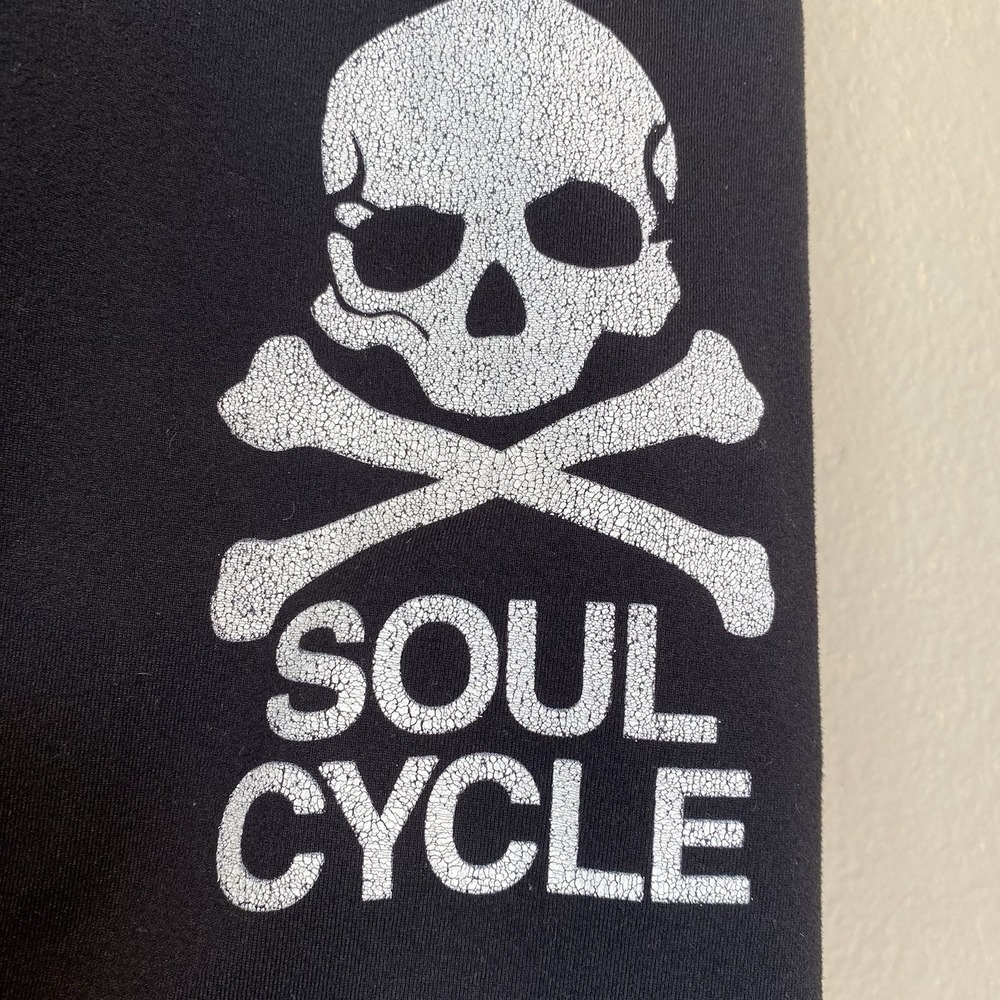 Lululemon 3/4 Leggings Crop Bundle Size 4 Soul Cycle Skull V Waist Black Gray - Picture 6 of 16